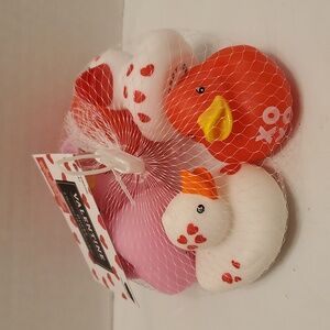 Valentine's Rubber Ducks - Red, White, Pink